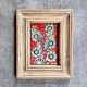 Vintage Hand Painted Kalamkari Floral Bird Frame